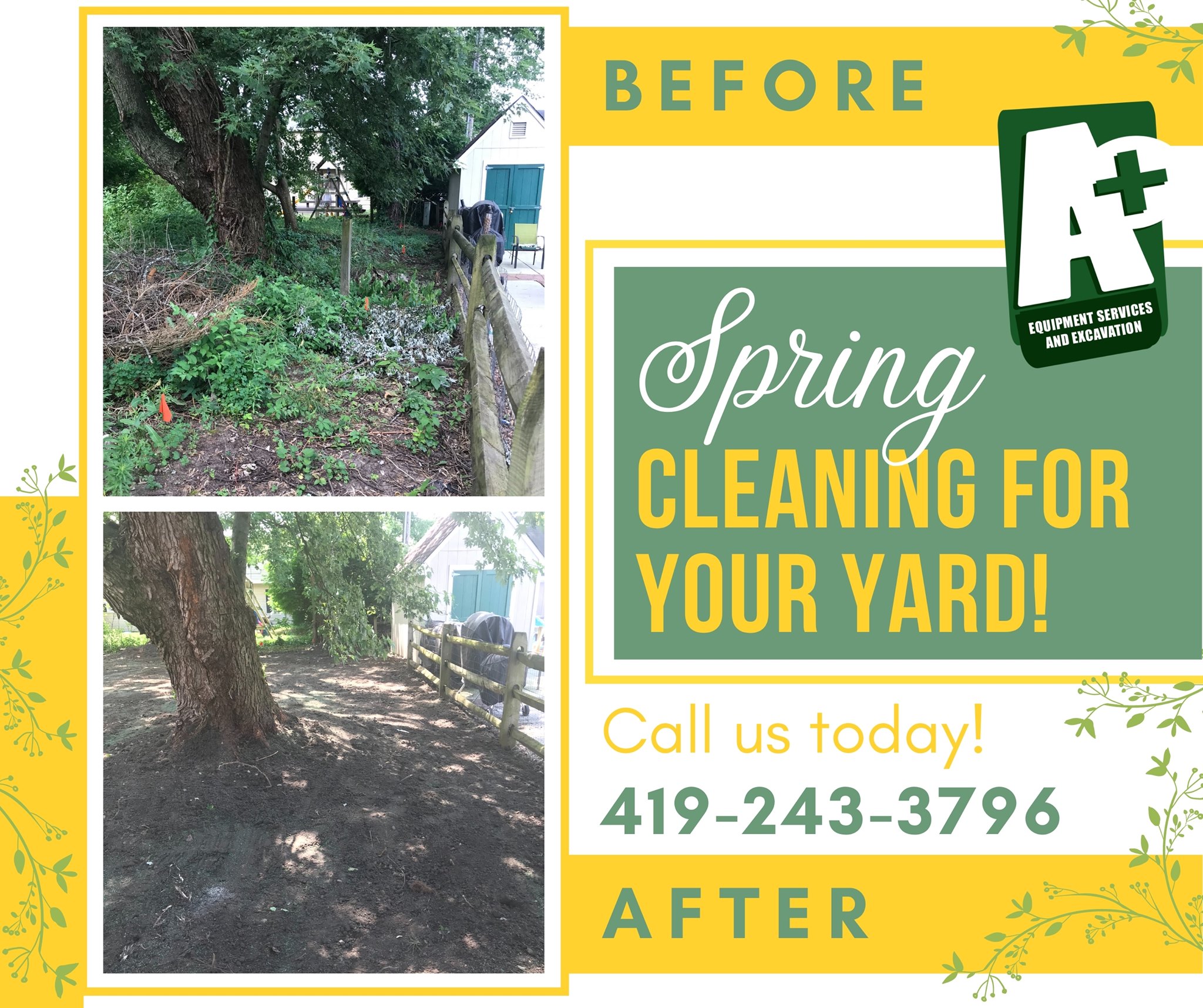 Spring Clean Your Yard Toledo, Ohio • A Plus Junk Removal, A+